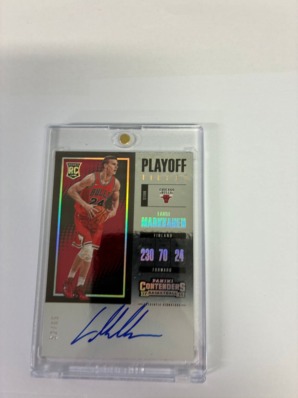 Lauri Markkanen Playoff Ticket Panini