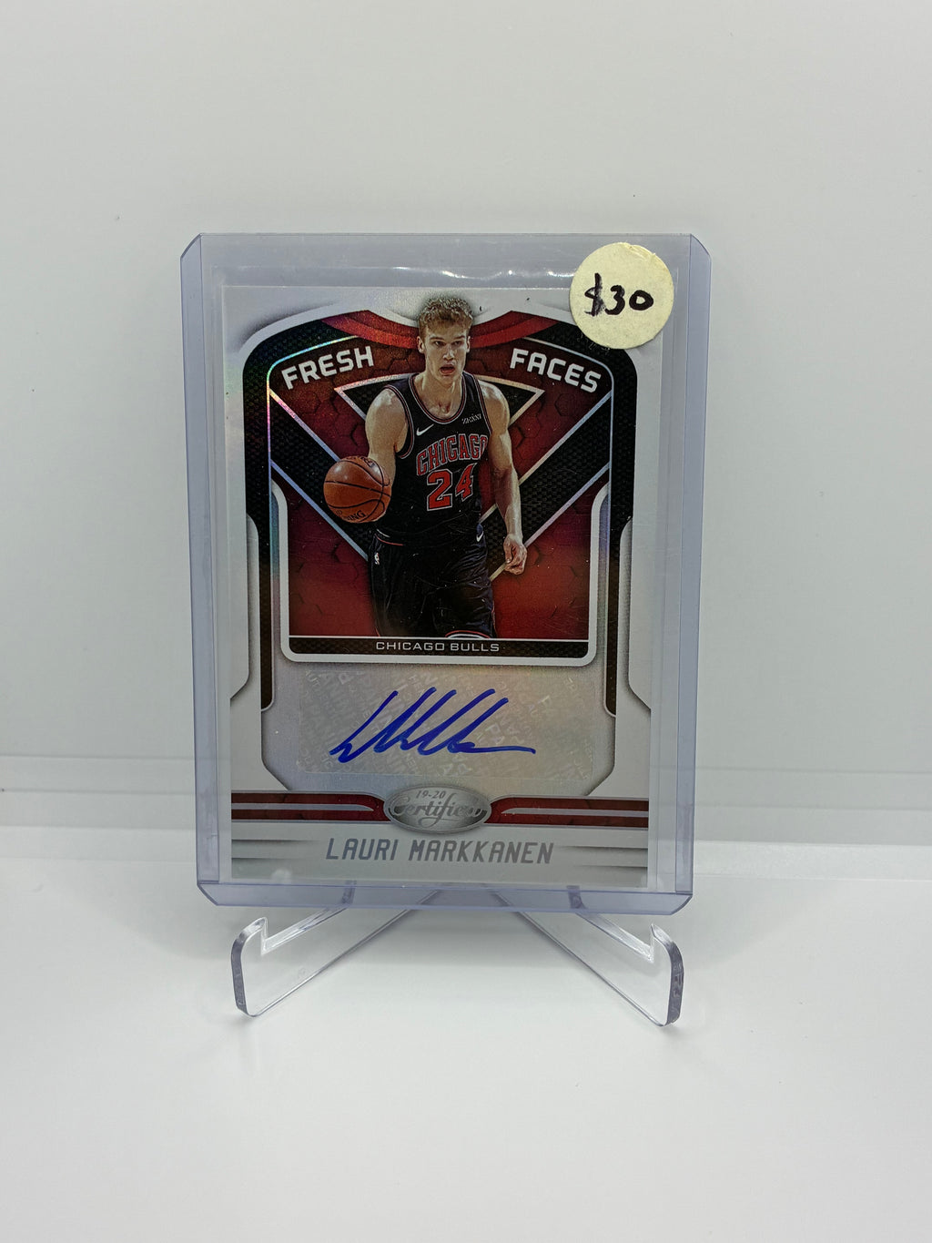 Signed Lauri Markkanen Signed NBA Card | Fresh Faces Chicago Bulls 2019=2020