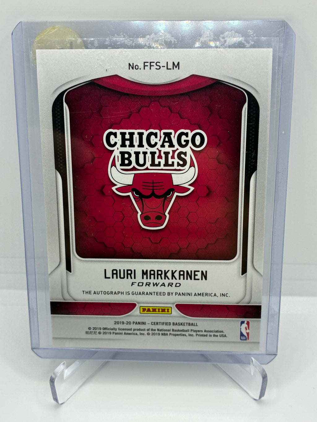 Signed Lauri Markkanen Signed NBA Card | Fresh Faces Chicago Bulls 2019=2020