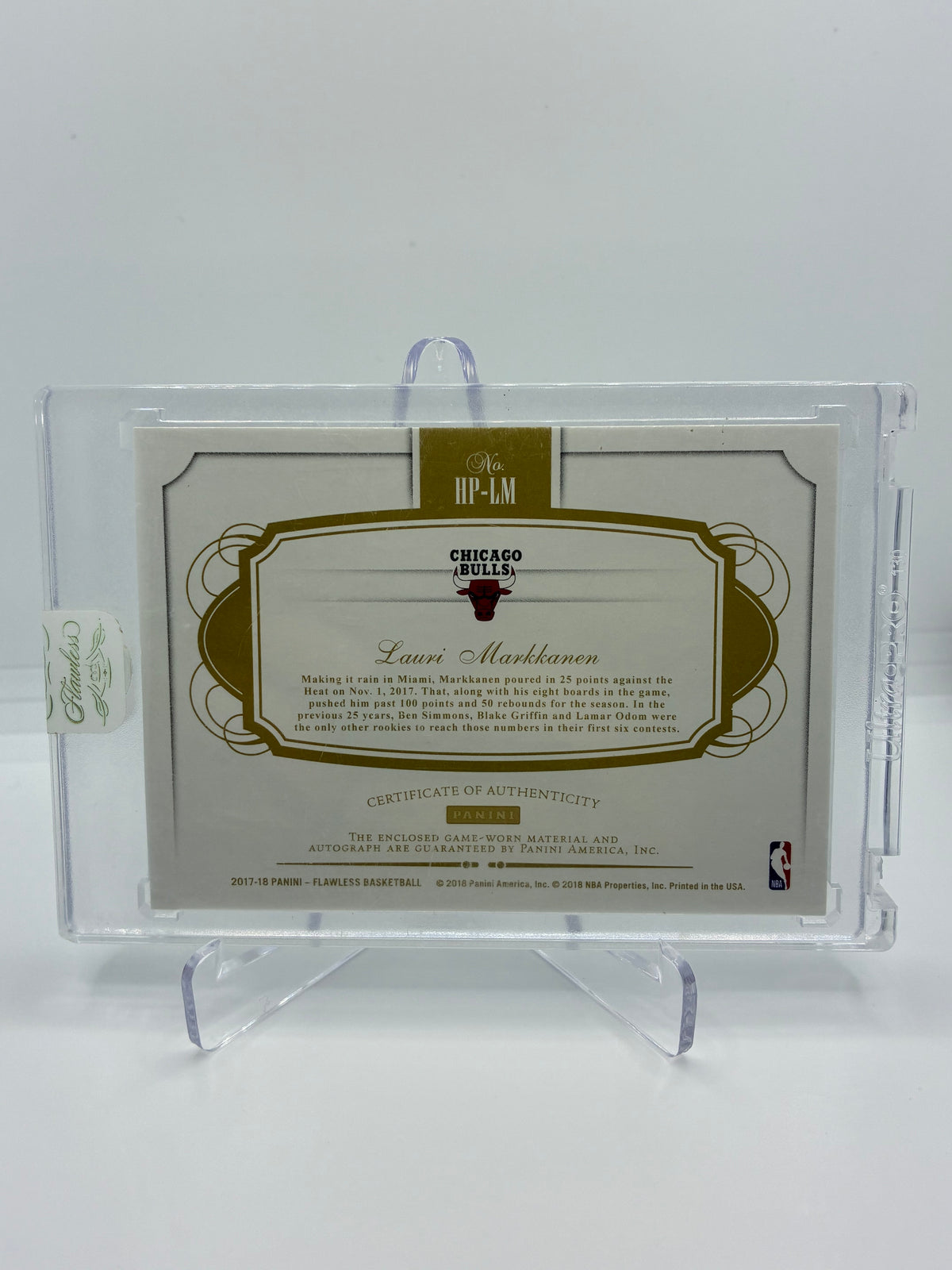 2017-18 Panini Flawless | Lauri Markkanen | No. 8/25