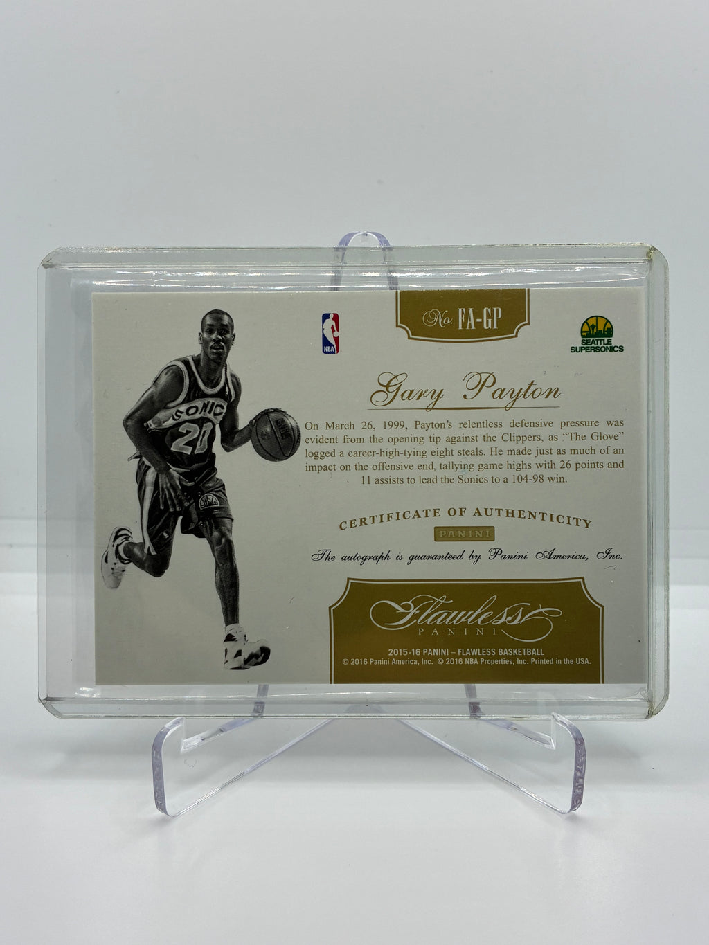 2015-16 Panini Flawless | Gary Payton | No. 5/15